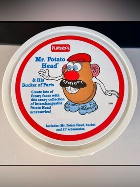 Mint Factory Sealed Vintage 1989 Playskool Mr Potato Head & His Bucket of Parts